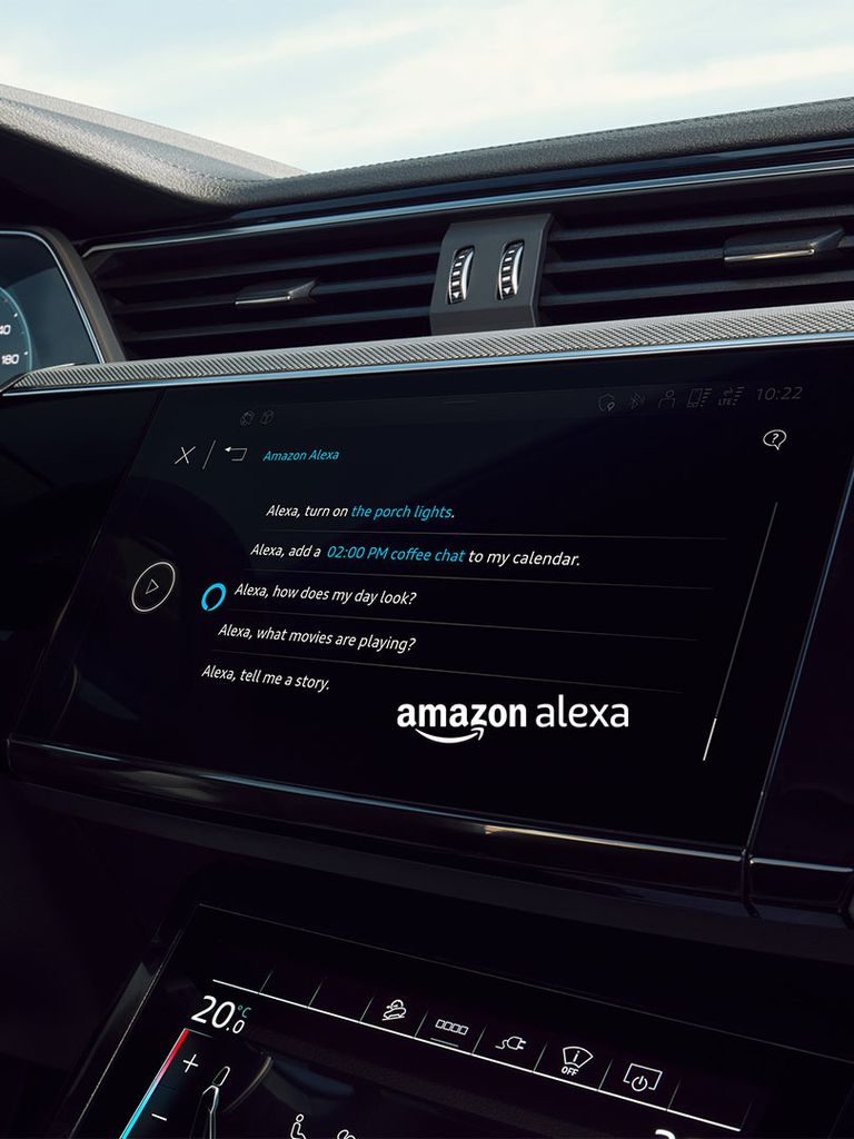 Amazon screen in the Audi Q8 e-tron