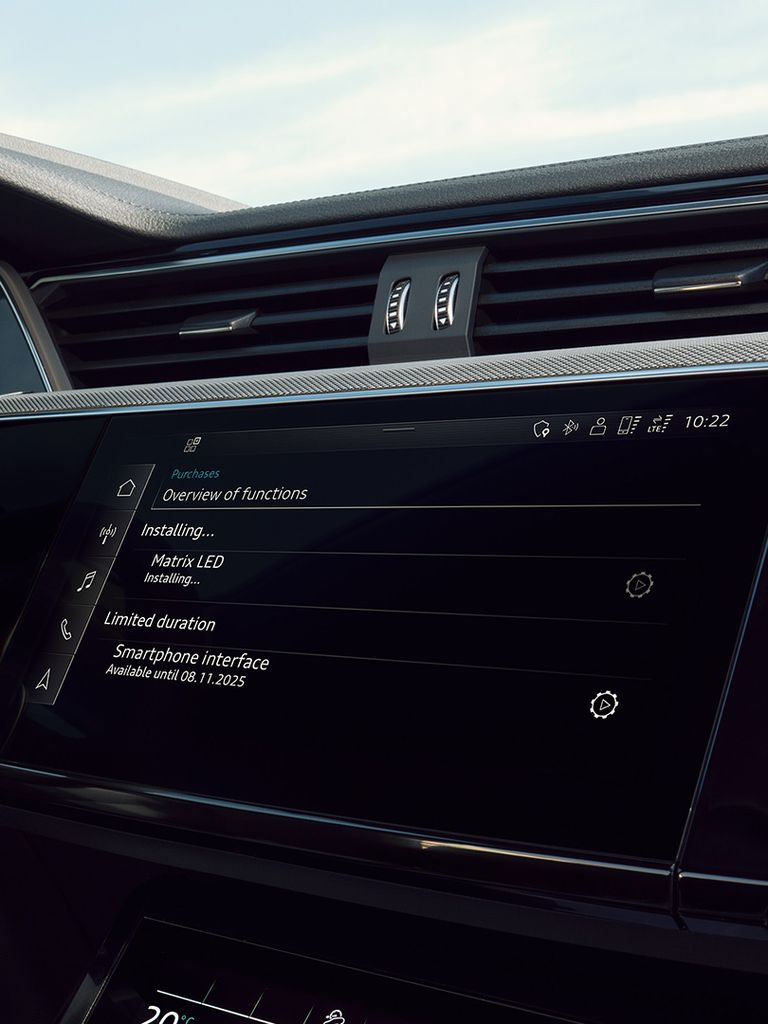 MMI screen Audi Q8 Sportback e-tron